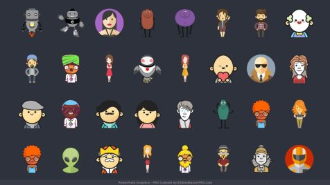 Avatars PowerPoint Templates Graphics 001 SlideMasterPRO.com 