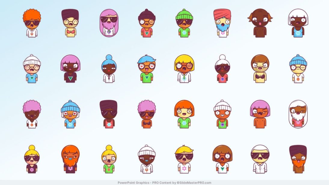 Avatars PowerPoint Templates Graphics 008 SlideMasterPRO.com 