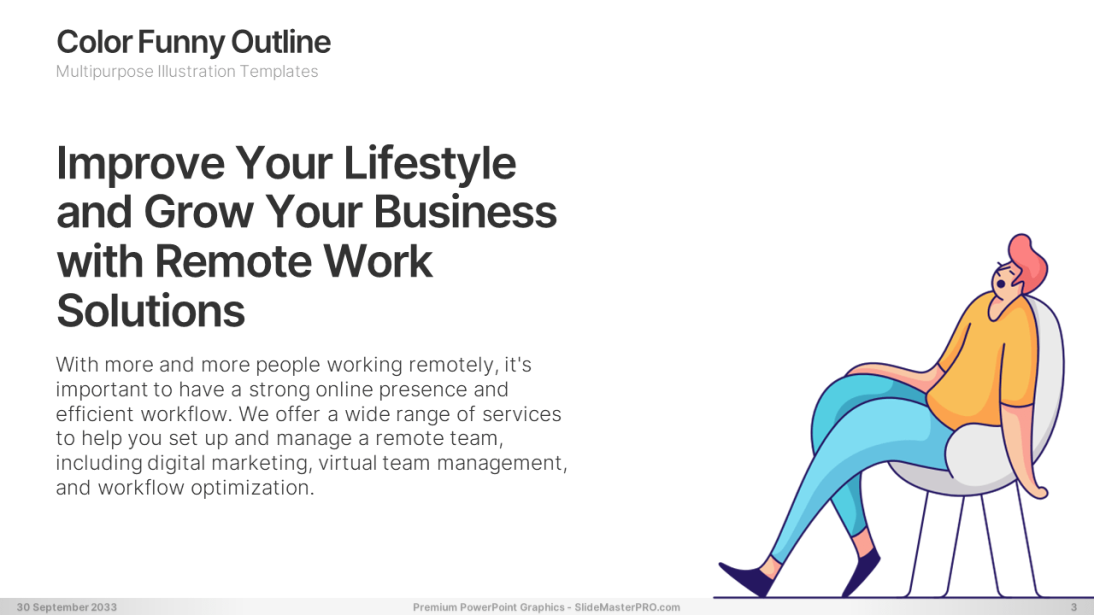 Color Funny PowerPoint Graphics Templates 003 SlideMasterPRO