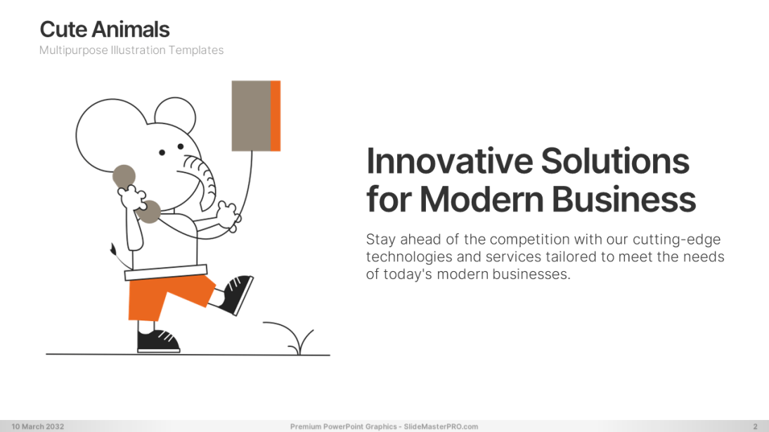 Cute Animals PowerPoint Graphics Templates 002 SlideMasterPRO