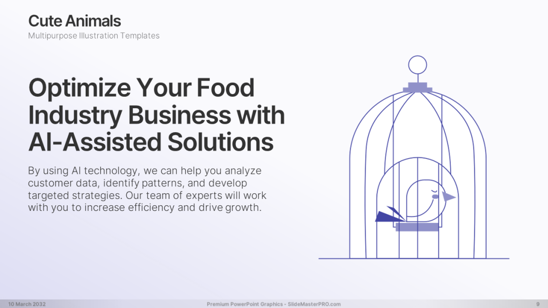 Cute Animals PowerPoint Graphics Templates 009 SlideMasterPRO