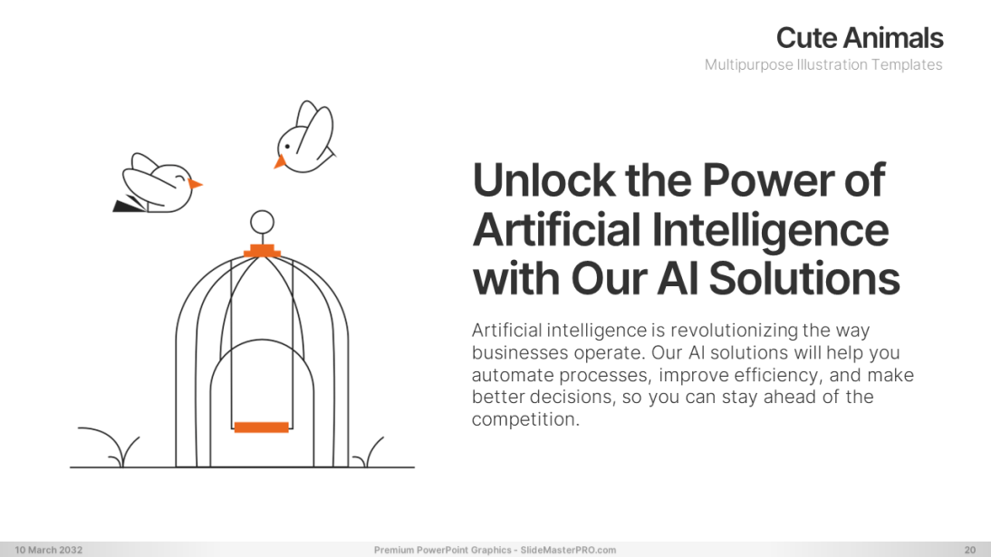 Cute Animals PowerPoint Graphics Templates 020 SlideMasterPRO
