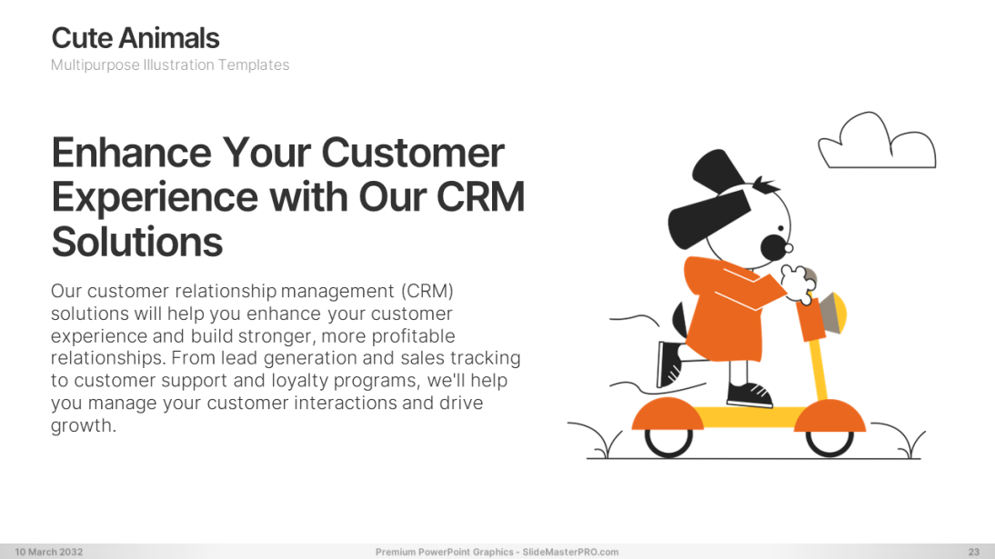 Cute Animals PowerPoint Graphics Templates 023 SlideMasterPRO