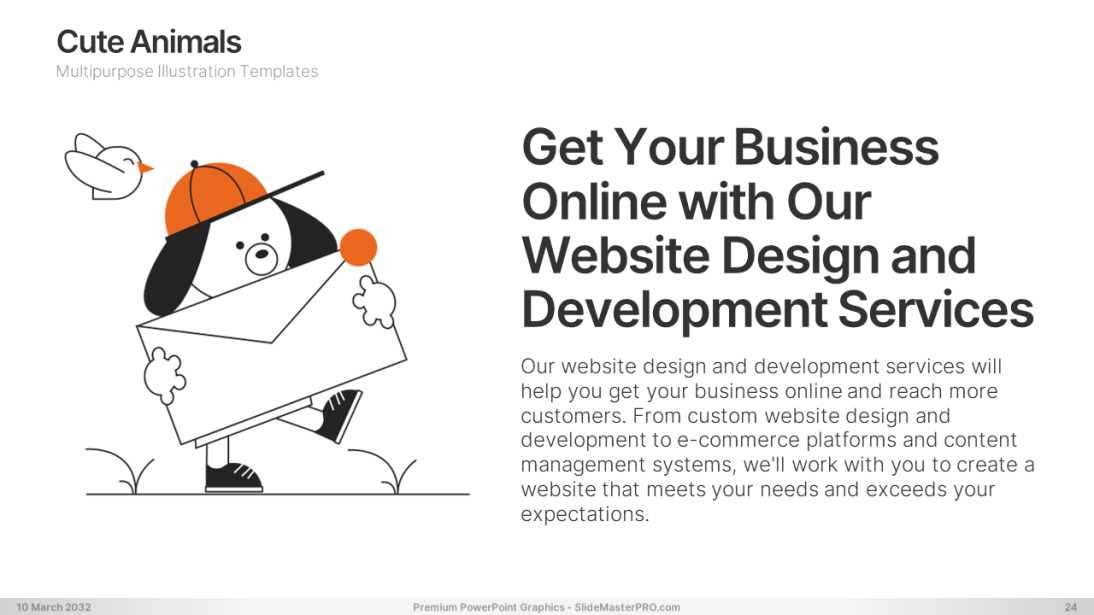 Cute Animals PowerPoint Graphics Templates 024 SlideMasterPRO