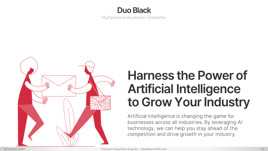 Duo Black PowerPoint Graphics Templates 015 SlideMasterPRO