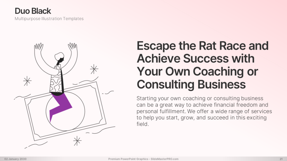 Duo Black PowerPoint Graphics Templates 021 SlideMasterPRO