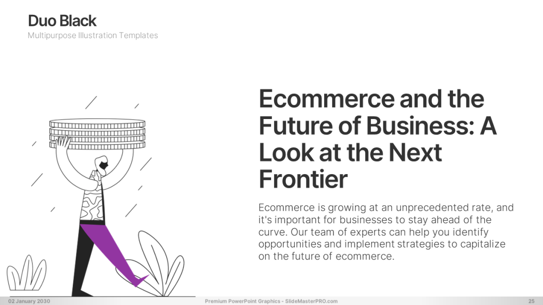 Duo Black PowerPoint Graphics Templates 025 SlideMasterPRO