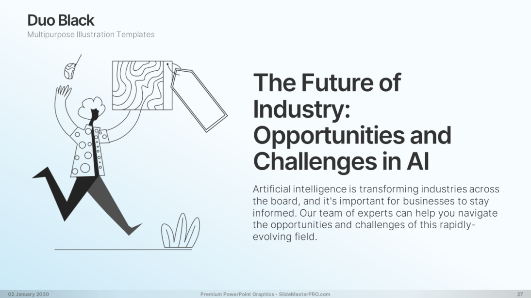 Duo Black PowerPoint Graphics Templates 027 SlideMasterPRO