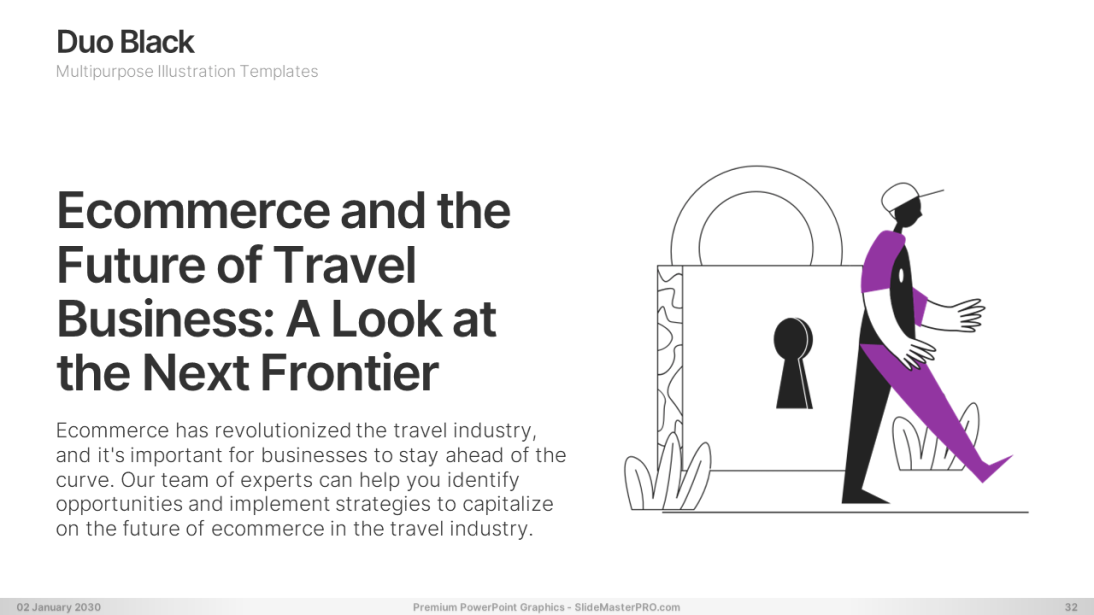 Duo Black PowerPoint Graphics Templates 032 SlideMasterPRO