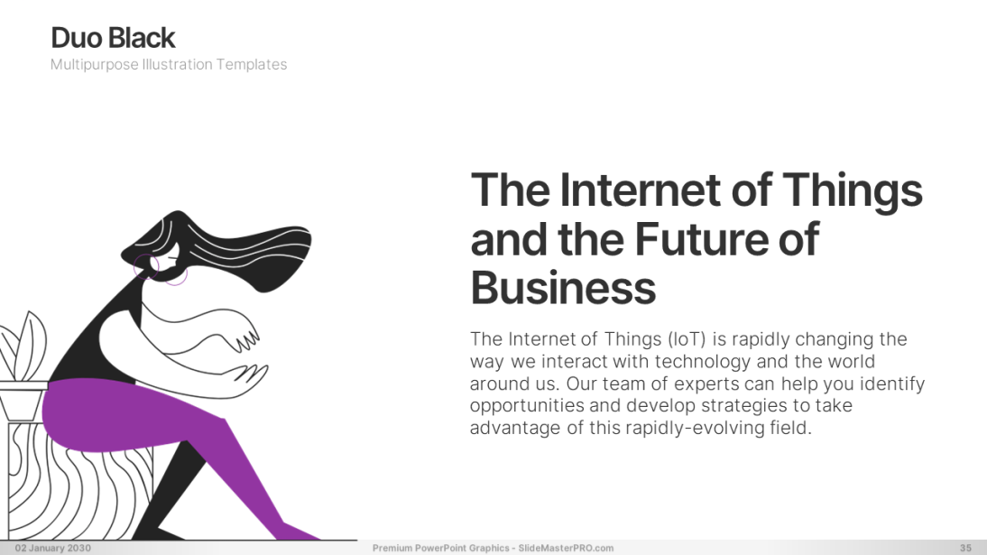 Duo Black PowerPoint Graphics Templates 035 SlideMasterPRO