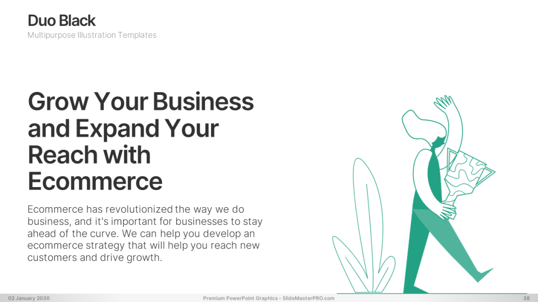 Duo Black PowerPoint Graphics Templates 038 SlideMasterPRO