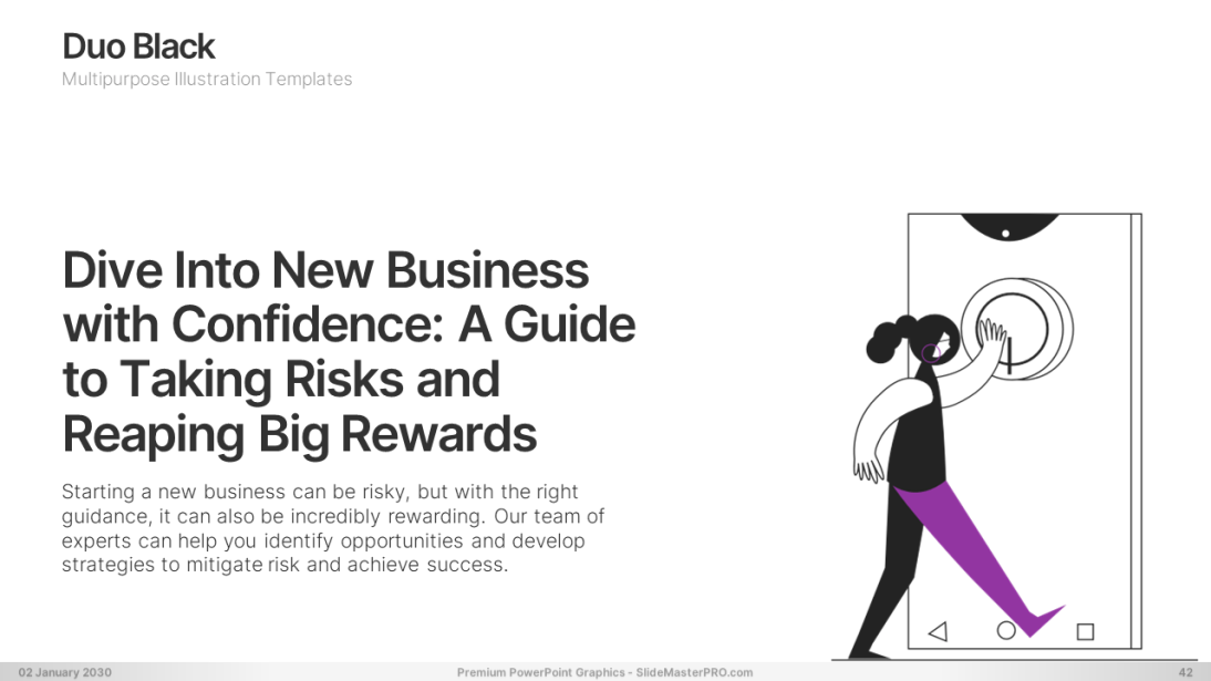 Duo Black PowerPoint Graphics Templates 042 SlideMasterPRO