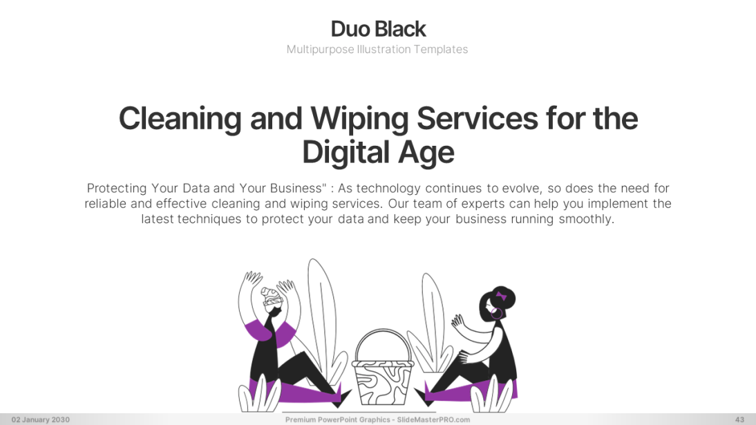 Duo Black PowerPoint Graphics Templates 043 SlideMasterPRO