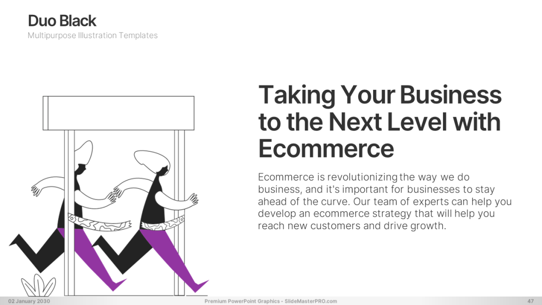 Duo Black PowerPoint Graphics Templates 047 SlideMasterPRO