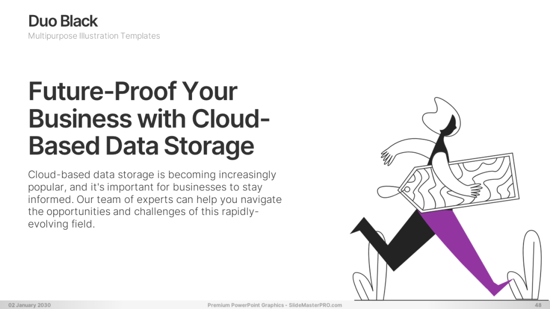 Duo Black PowerPoint Graphics Templates 048 SlideMasterPRO