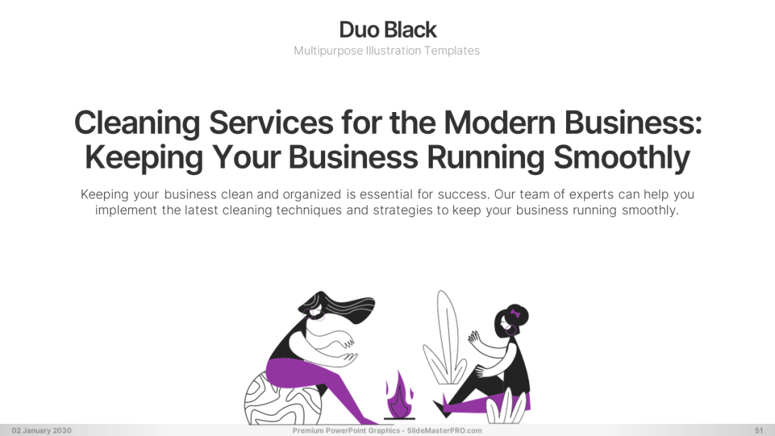 Duo Black PowerPoint Graphics Templates 051 SlideMasterPRO