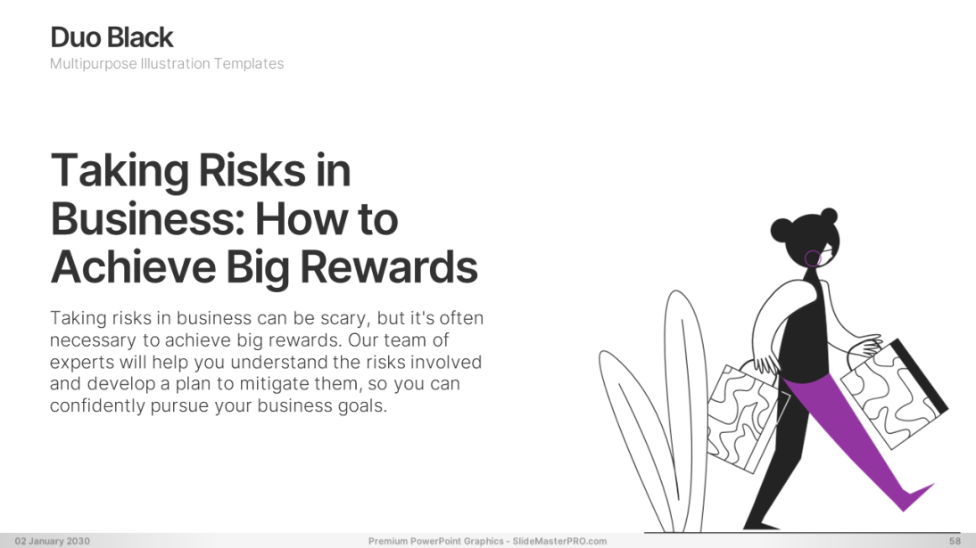 Duo Black PowerPoint Graphics Templates 058 SlideMasterPRO