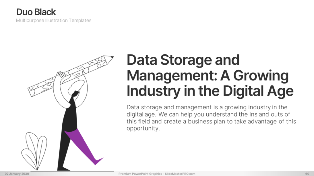 Duo Black PowerPoint Graphics Templates 060 SlideMasterPRO