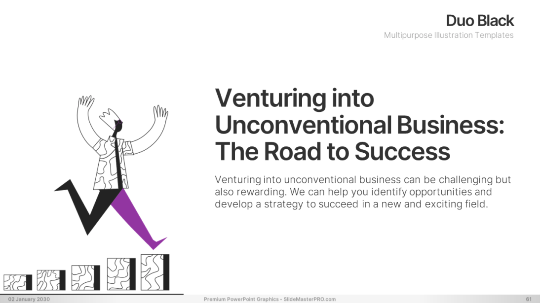 Duo Black PowerPoint Graphics Templates 061 SlideMasterPRO