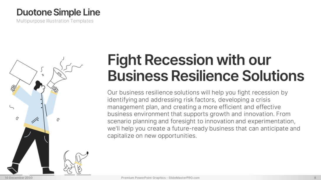 Duotone Simple Line PowerPoint Graphics Templates 008 SlideMasterPRO