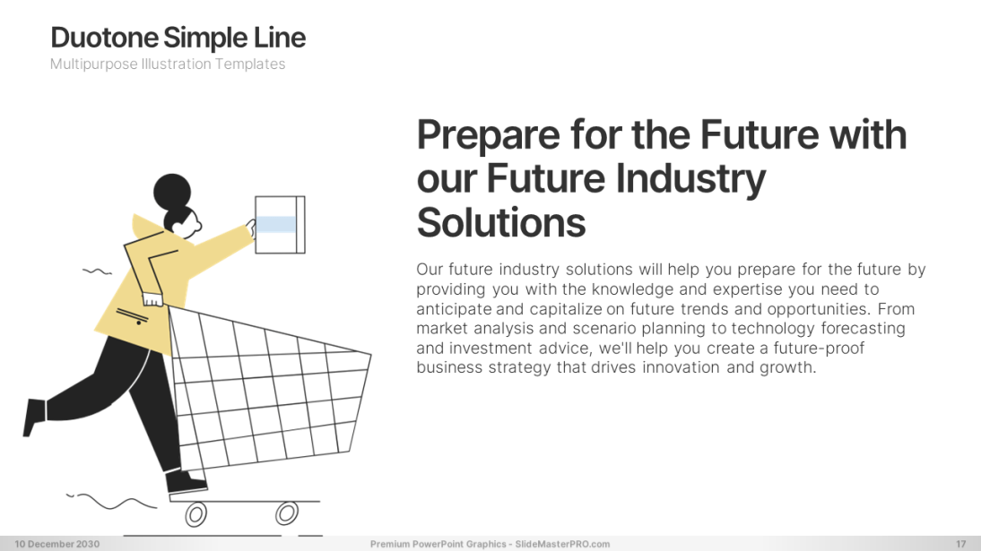 Duotone Simple Line PowerPoint Graphics Templates 017 SlideMasterPRO
