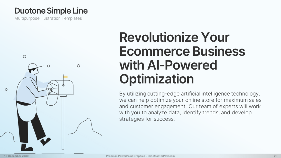 Duotone Simple Line PowerPoint Graphics Templates 021 SlideMasterPRO