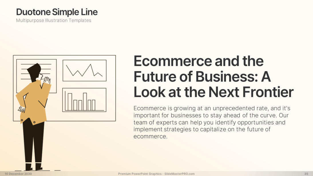 Duotone Simple Line PowerPoint Graphics Templates 035 SlideMasterPRO