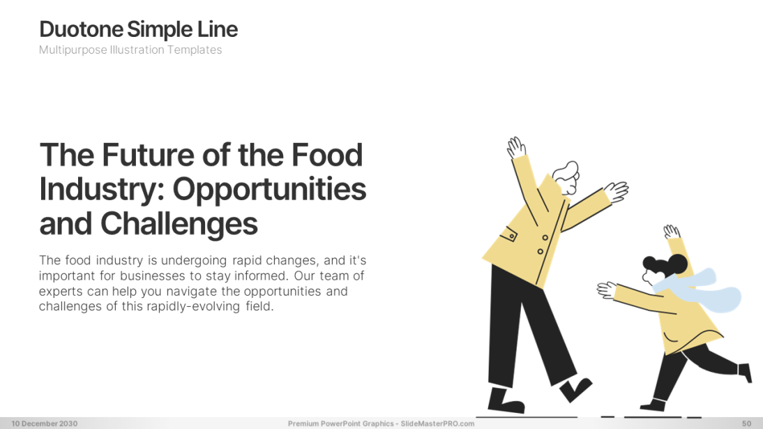 Duotone Simple Line PowerPoint Graphics Templates 050 SlideMasterPRO