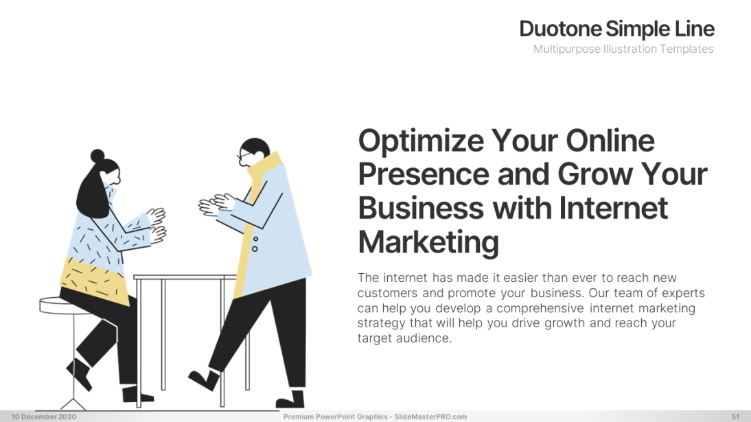 Duotone Simple Line PowerPoint Graphics Templates 051 SlideMasterPRO