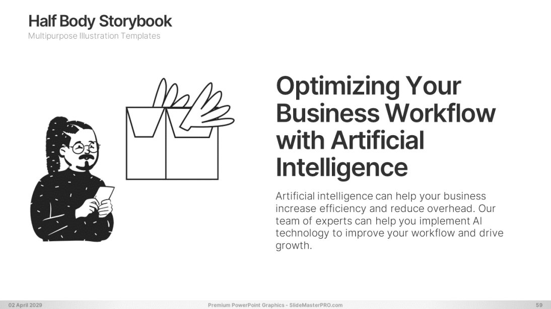 Half Body Storybook PowerPoint Graphics Templates 059 SlideMasterPRO