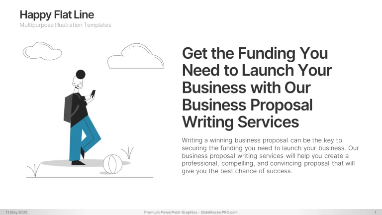 Happy Flat Line PowerPoint Graphics Templates 001 SlideMasterPRO