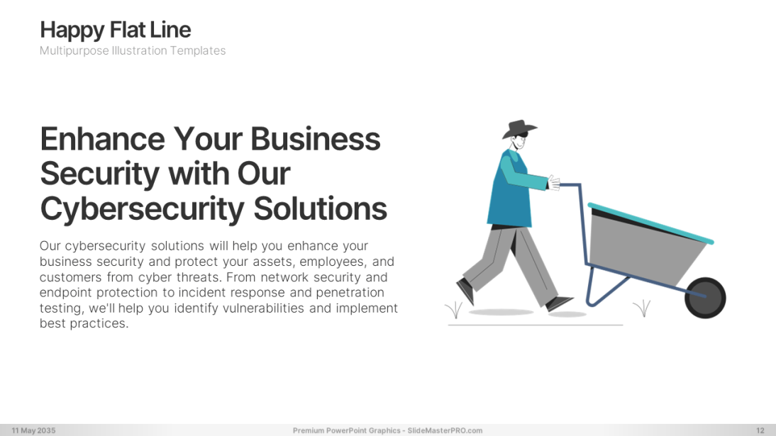 Happy Flat Line PowerPoint Graphics Templates 012 SlideMasterPRO