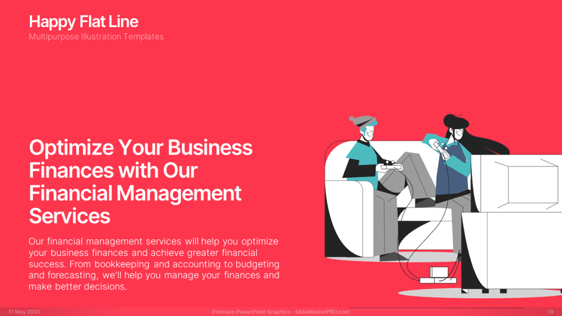 Happy Flat Line PowerPoint Graphics Templates 019 SlideMasterPRO