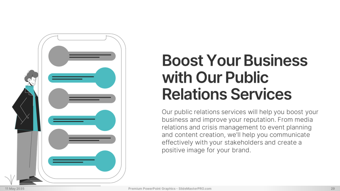 Happy Flat Line PowerPoint Graphics Templates 029 SlideMasterPRO