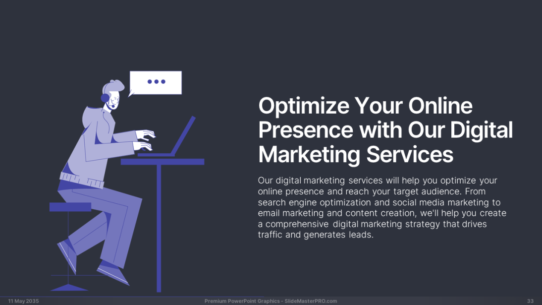 Happy Flat Line PowerPoint Graphics Templates 033 SlideMasterPRO