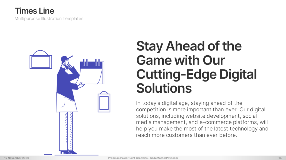 Times Line PowerPoint Graphics Templates 014 SlideMasterPRO