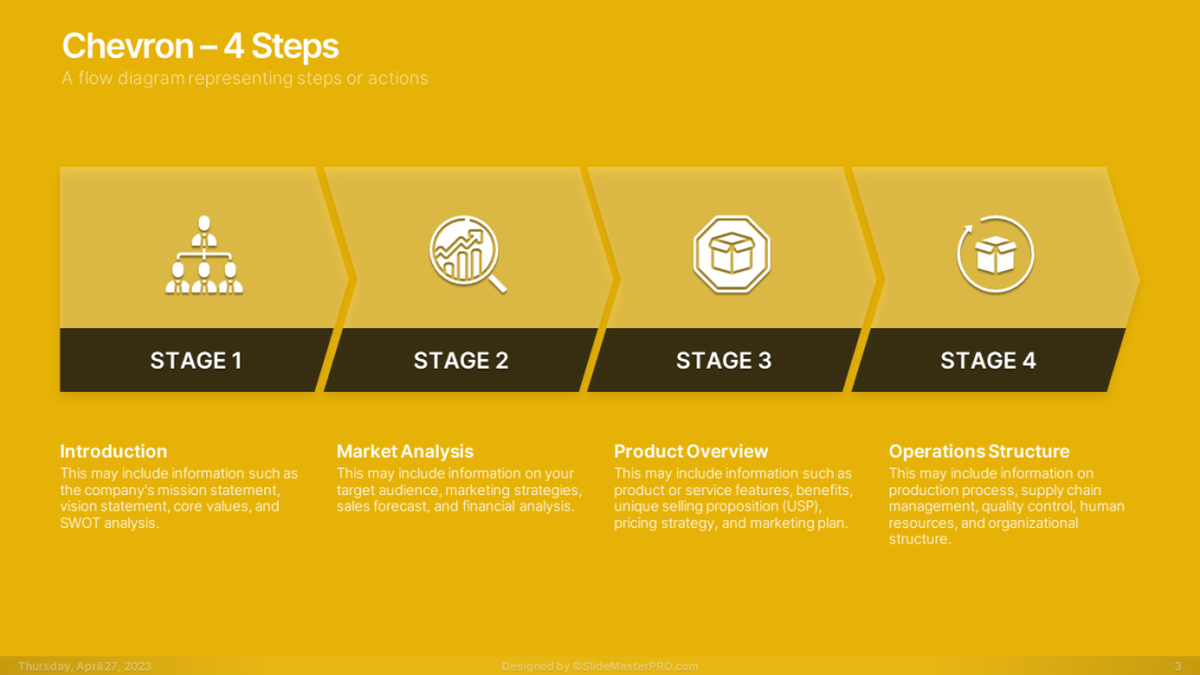 0004003 Light Color Chevron Arrow Diagram by SlideMasterPRO 0004003 Light Color Chevron Arrow Diagram by SlideMasterPRO